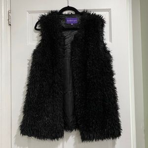 Black Fur Vest
